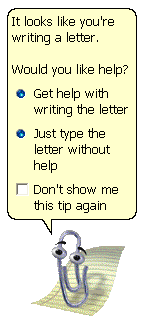 Clippy: Seems like you are writing a letter?