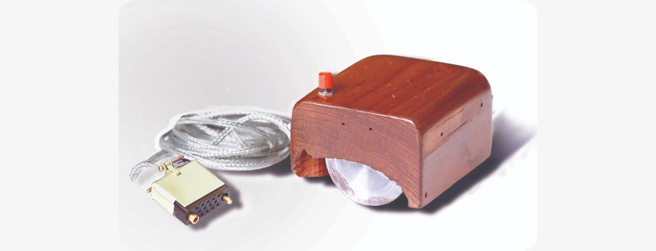 The first prototype of a computer mouse, as designed by Bill English from Douglas Engelbart's sketches